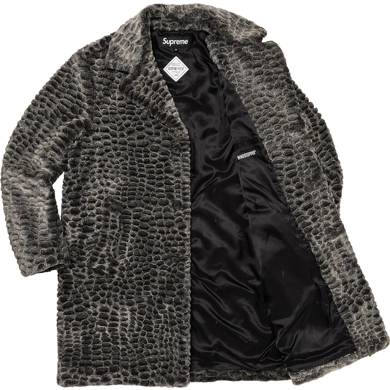 Croc Faux Fur Overcoat view 8
